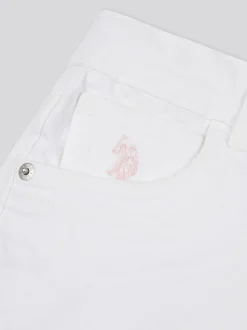 U.S. Polo Assn White Wash Denim Shorts