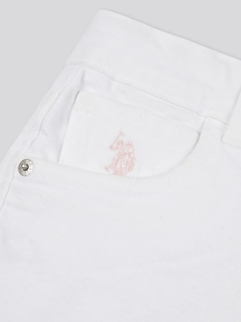 U.S. Polo Assn White Wash Denim Shorts