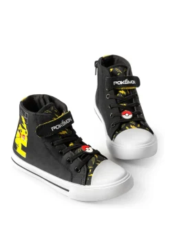 Vanilla Underground Black Pokemon Pikachu Laced Trainers