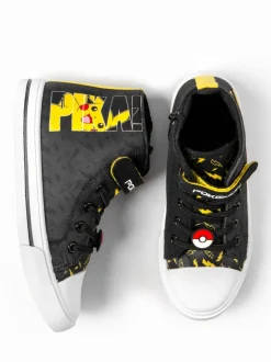 Vanilla Underground Black Pokemon Pikachu Laced Trainers