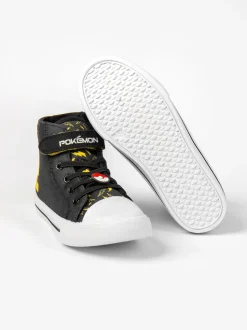 Vanilla Underground Black Pokemon Pikachu Laced Trainers