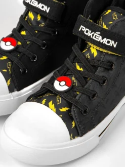 Vanilla Underground Black Pokemon Pikachu Laced Trainers