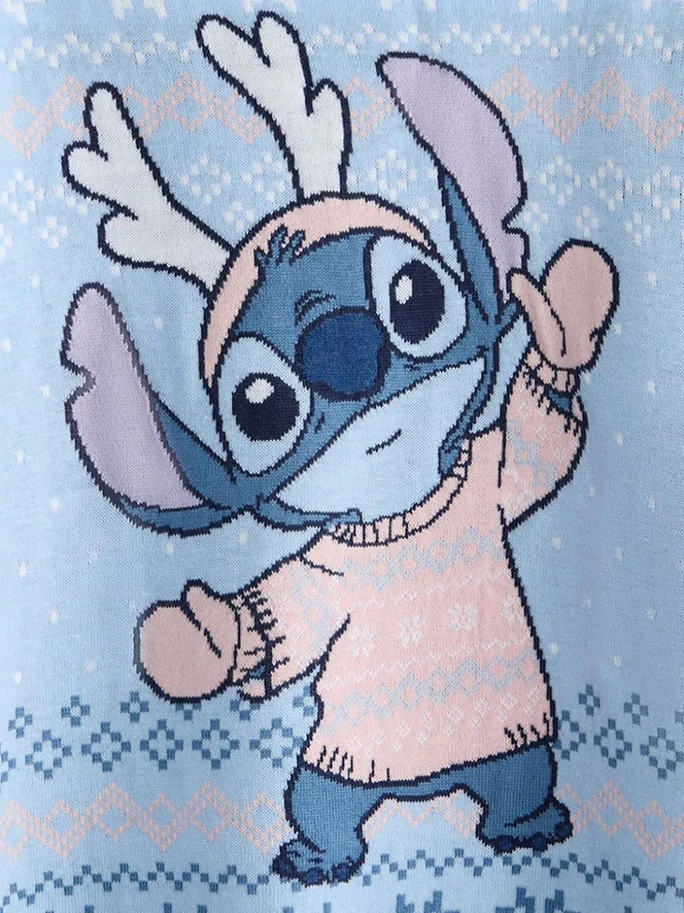 Vanilla Underground Blue Girls Disney Stitch Christmas Jumpers