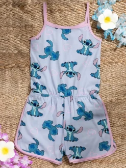Vanilla Underground Blue Girls Disney Stitch Sleeveless Playsuit