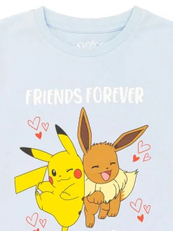 Vanilla Underground Blue Girls Pokemon 100% Cotton T-Shirt