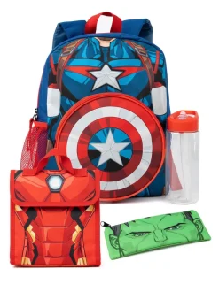 Vanilla Underground Blue Marvel Boys 4 Piece Backpack Set