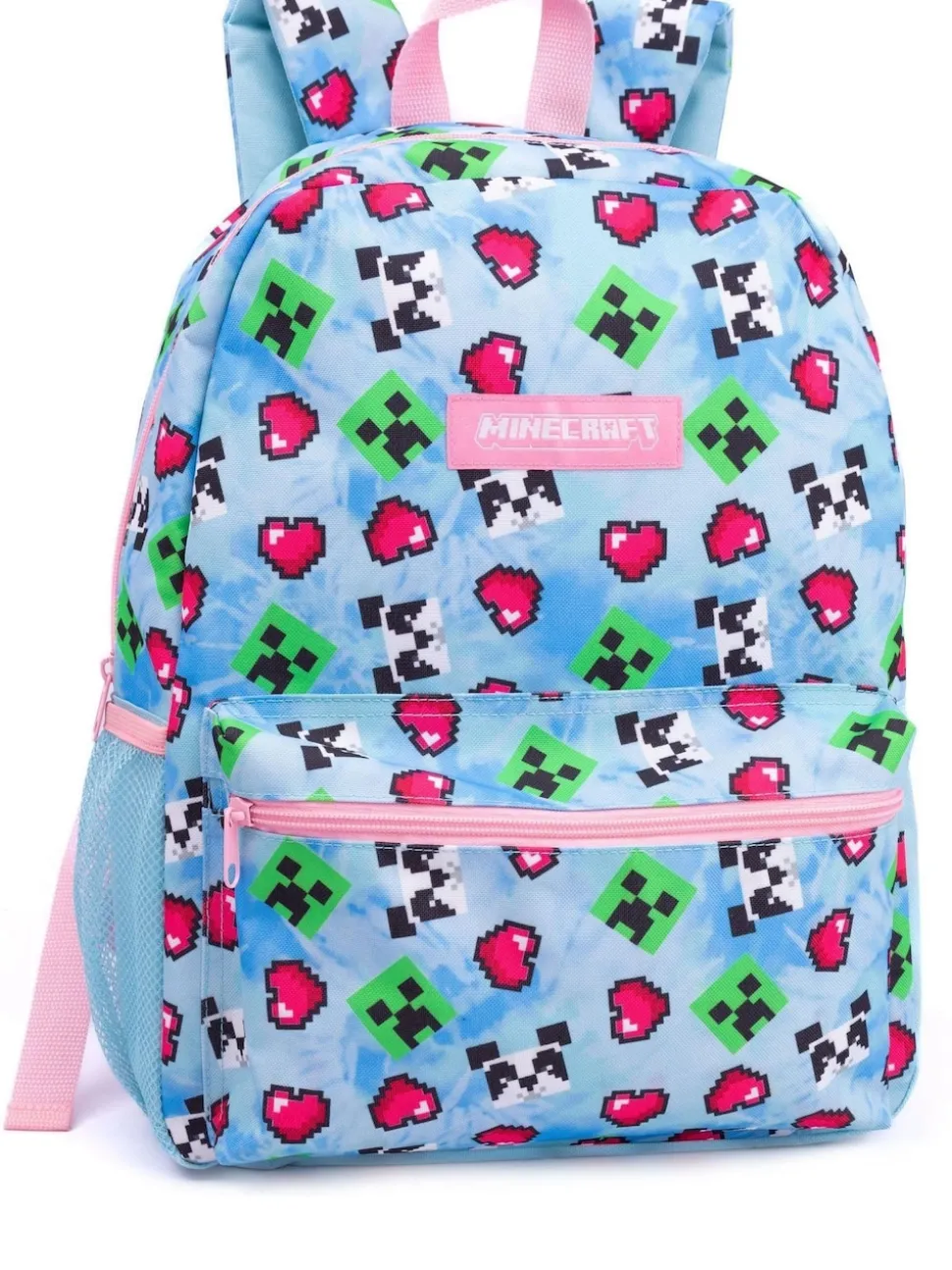 Vanilla Underground Blue Minecraft Girls Creeper 4 Piece Backpack Set
