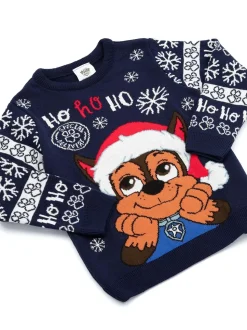 Vanilla Underground Blue Paw Patrol Kids Christmas Jumper