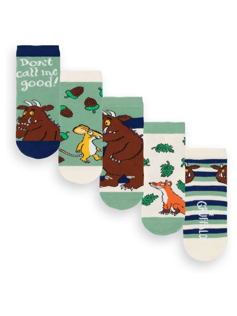 Vanilla Underground Green Kids Gruffalo Socks 5 Pack