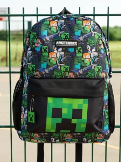 Vanilla Underground Green Minecraft Boys Creeper And Zombie All-Over Print Backpack