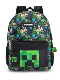 Vanilla Underground Green Minecraft Boys Creeper And Zombie All-Over Print Backpack