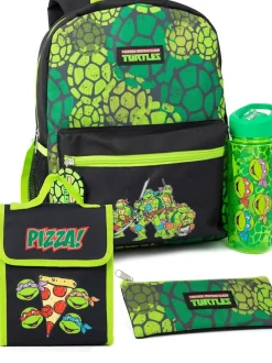 Vanilla Underground Green Ninja Turtles Tmnt Backpack Set