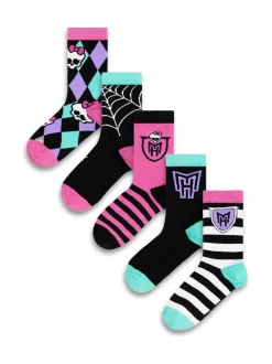Vanilla Underground Multicoloured Monster High Calf Socks Set Of 5