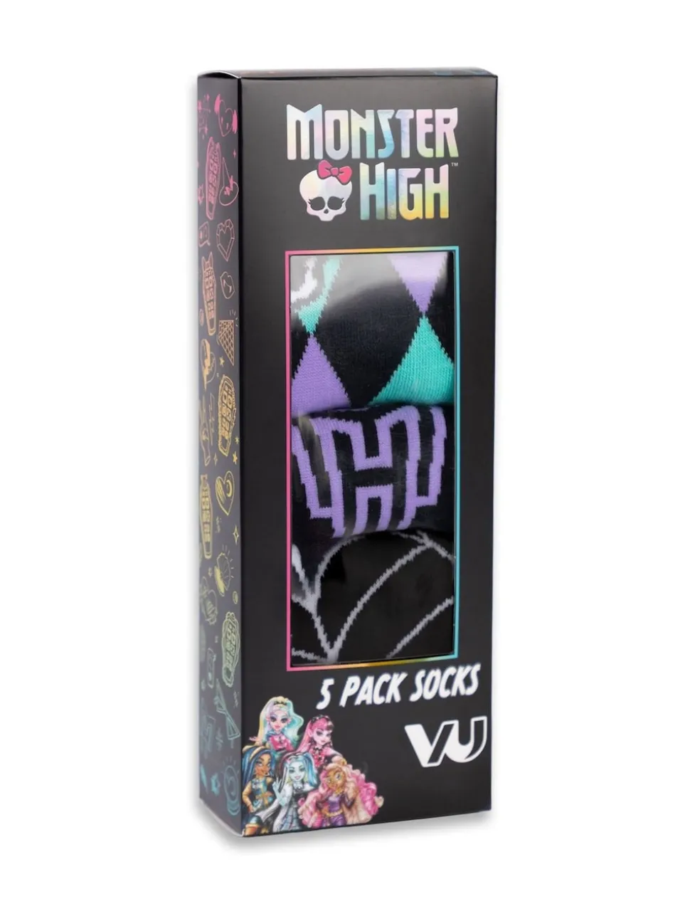 Vanilla Underground Multicoloured Monster High Calf Socks Set Of 5