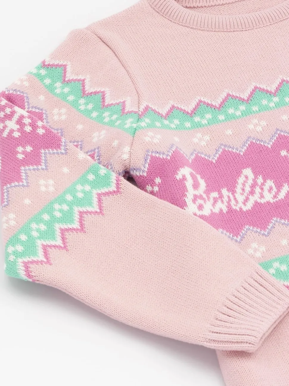 Vanilla Underground Pink Barbie Kids Christmas Jumper