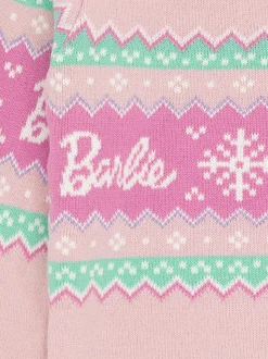 Vanilla Underground Pink Barbie Kids Christmas Jumper