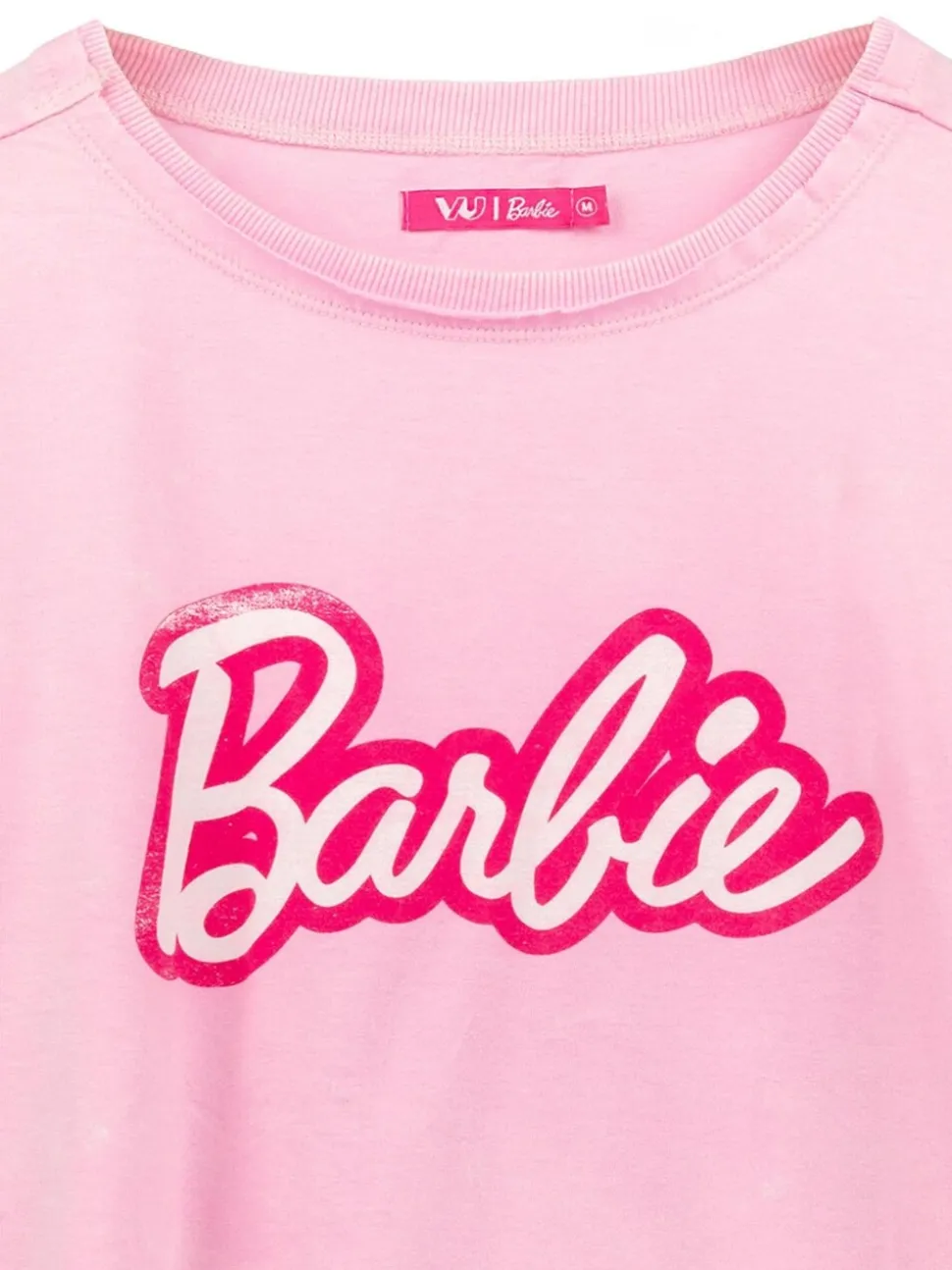 Vanilla Underground Pink Barbie Cropped 100% Cotton T-Shirt