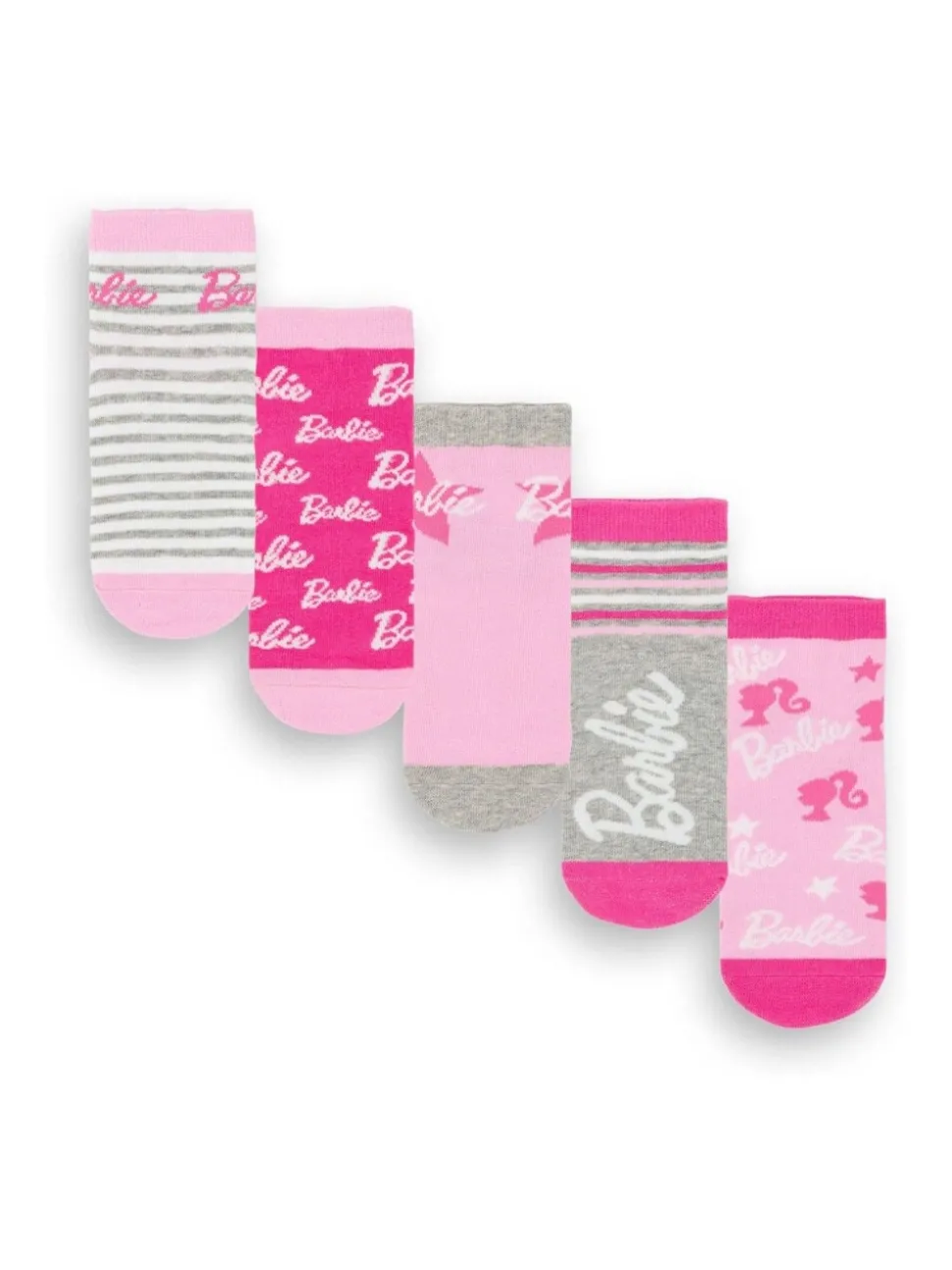 Vanilla Underground Pink Barbie Calf Socks Set of 5