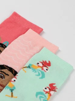 Vanilla Underground Pink Disney Moana Calf Socks Set of 5