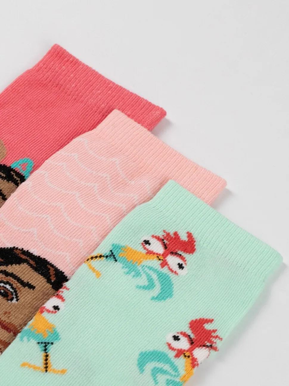 Vanilla Underground Pink Disney Moana Calf Socks Set of 5