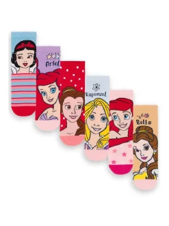 Vanilla Underground Pink Disney Princess Calf Socks Set of 6