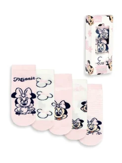 Vanilla Underground Pink Disney Girls Pink Minnie Mouse Calf Socks Set of 5
