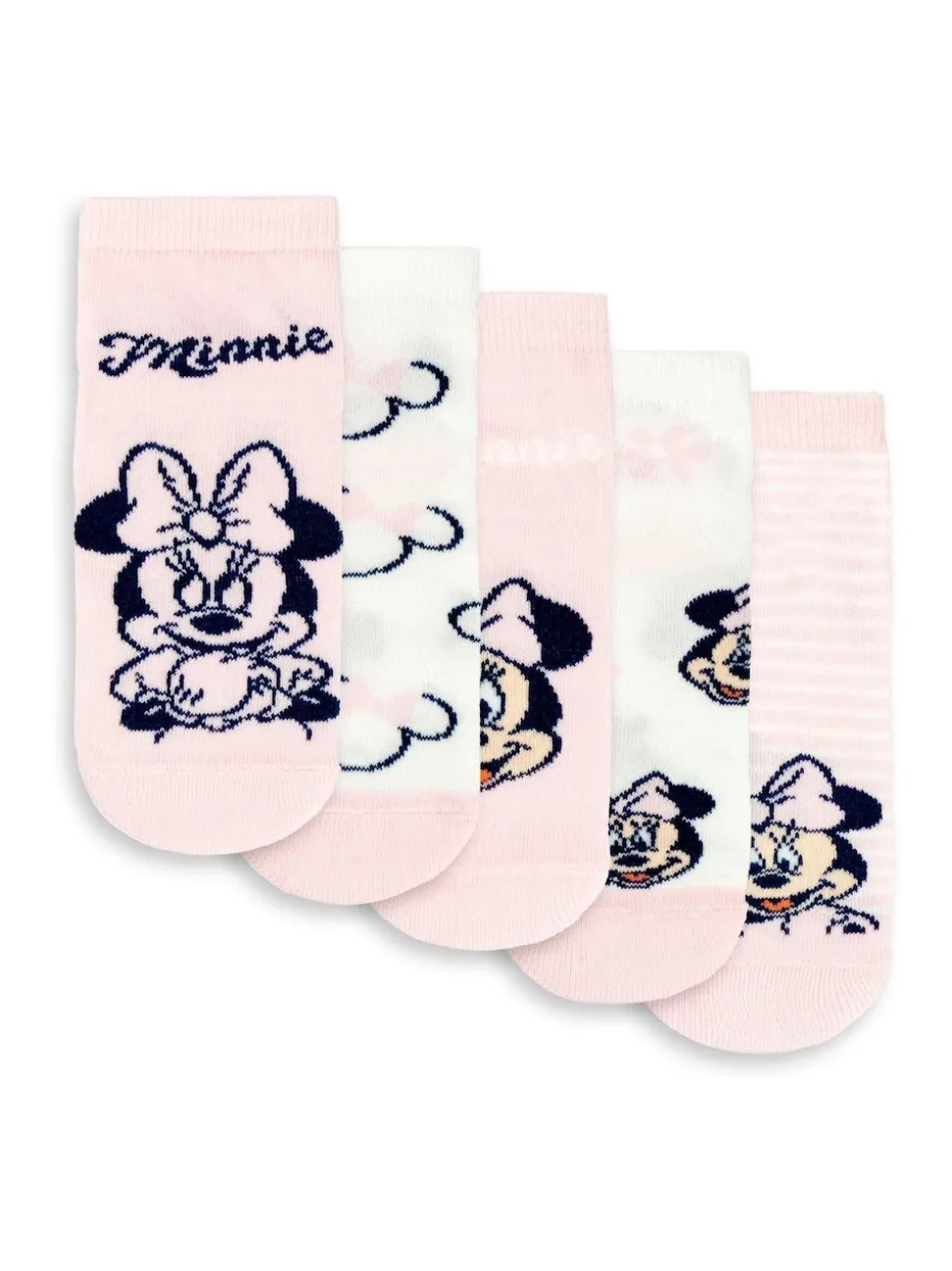 Vanilla Underground Pink Disney Girls Pink Minnie Mouse Calf Socks Set of 5