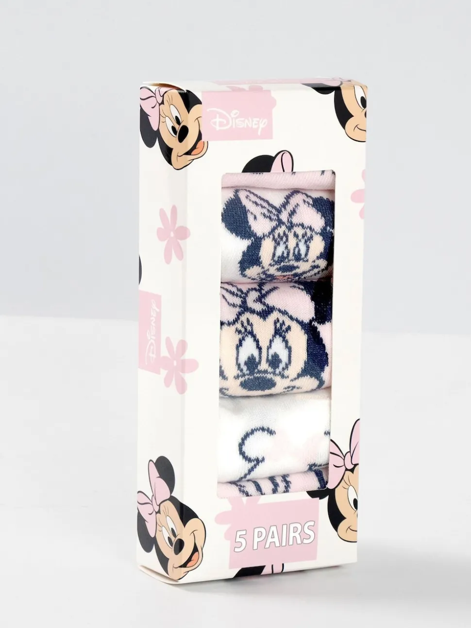 Vanilla Underground Pink Disney Girls Pink Minnie Mouse Calf Socks Set of 5