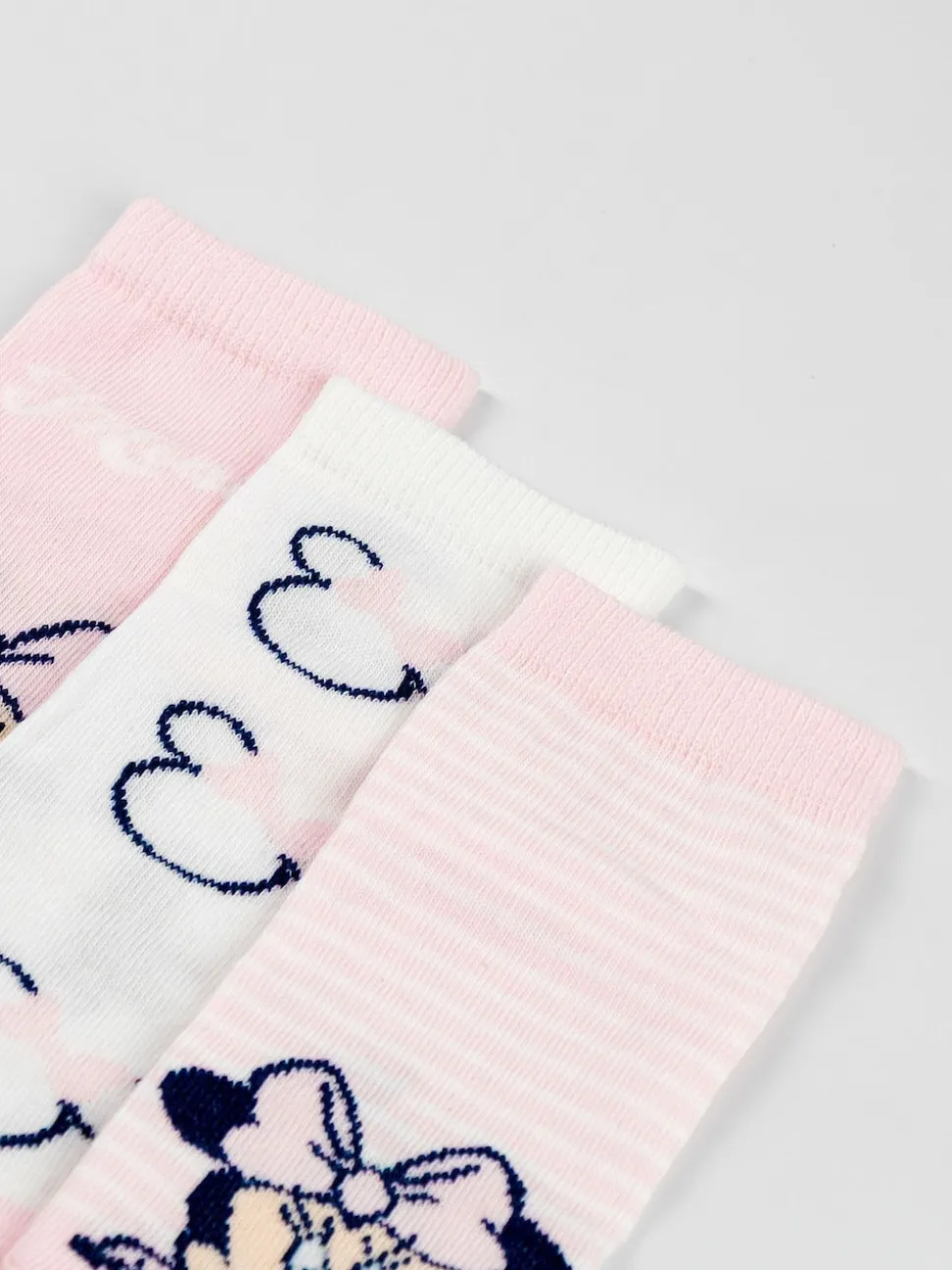 Vanilla Underground Pink Disney Girls Pink Minnie Mouse Calf Socks Set of 5