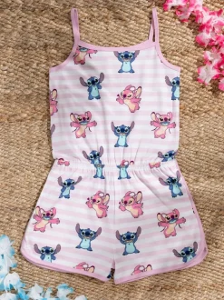 Vanilla Underground Pink Girls Disney Stitch Sleeveless Playsuit