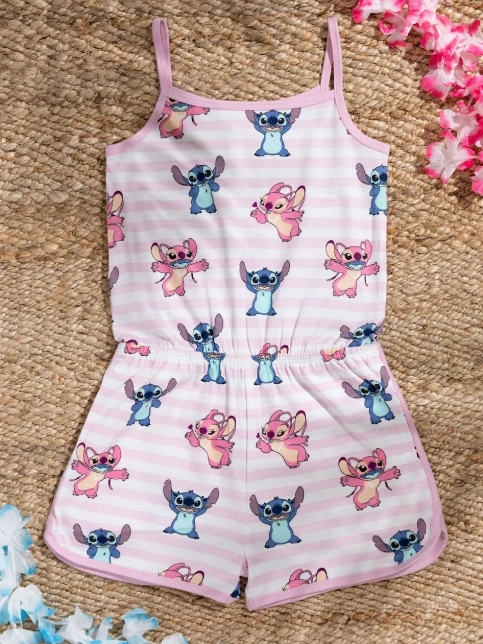 Vanilla Underground Pink Girls Disney Stitch Sleeveless Playsuit
