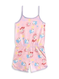 Vanilla Underground Pink Girls Sonic The Hedgehog Sleeveless Playsuit