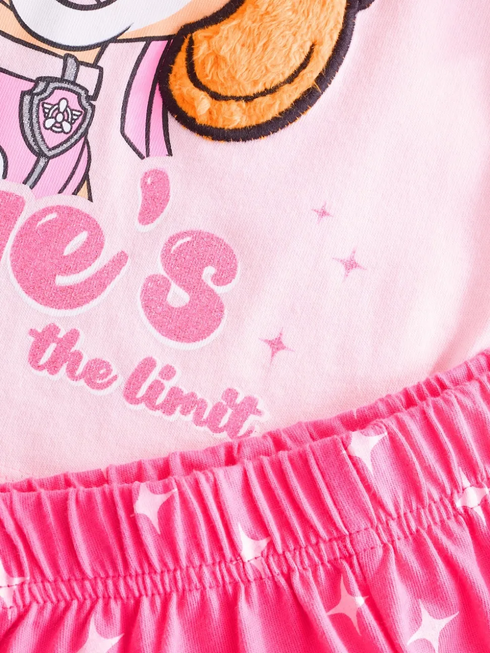Vanilla Underground Pink Girls Paw Patrol Skye Short Sleeve Leg 100% Cotton Pyjamas Set