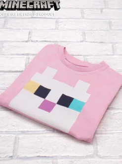 Vanilla Underground Pink Girls Minecraft Short Sleeved T-Shirt