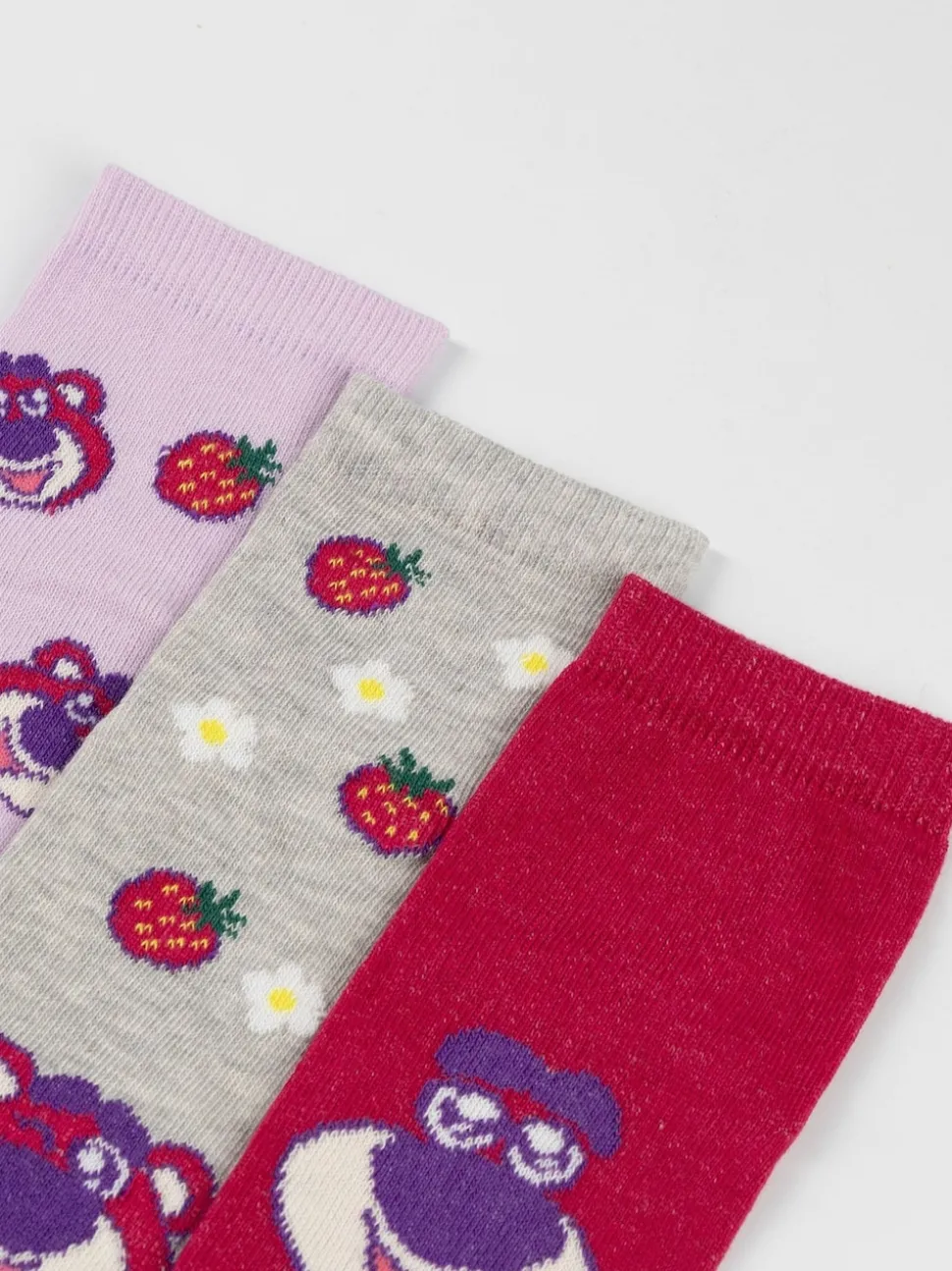 Vanilla Underground Pink Lotso Calf Socks Set of 3