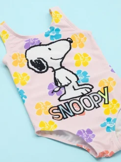 Vanilla Underground Pink Peanuts Snoopy 1 Piece Swimming Costume