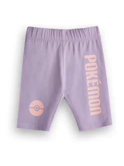 Vanilla Underground Purple Girls Pokemon 100% Cotton T-Shirt and Cycling Shorts Set