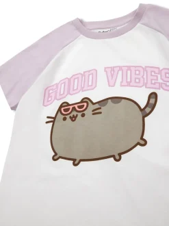 Vanilla Underground Purple Girls Pusheen 100% Cotton T-Shirt