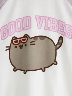 Vanilla Underground Purple Girls Pusheen 100% Cotton T-Shirt