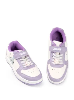 Vanilla Underground Purple Girls Disney Lilo & Stitch Multicoloured Velcro Trainers