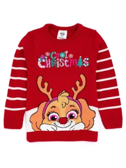 Vanilla Underground Red Paw Patrol Kids Christmas Jumper