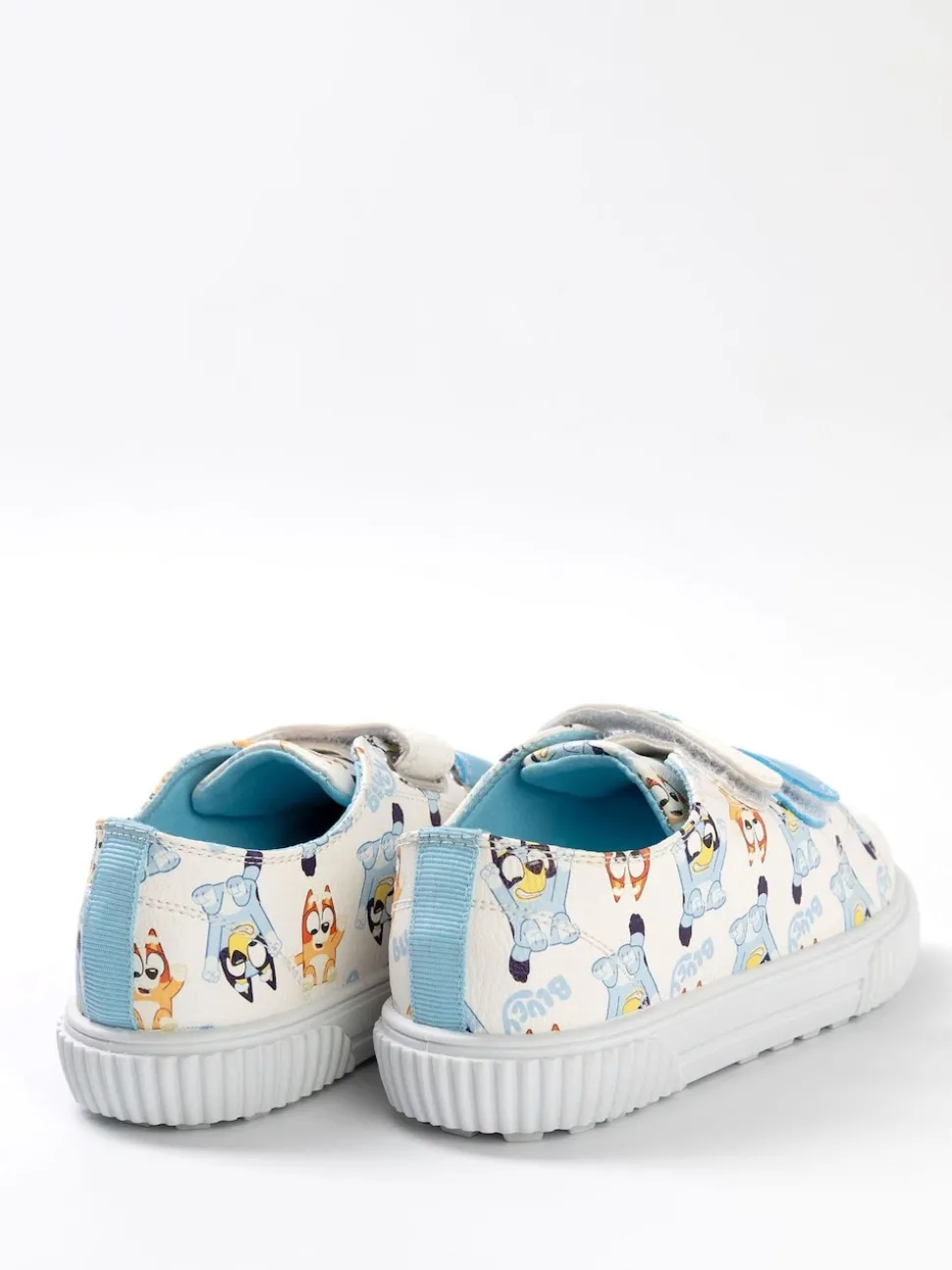 Vanilla Underground White Bluey Kids Velcro Trainers