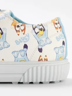 Vanilla Underground White Bluey Kids Velcro Trainers