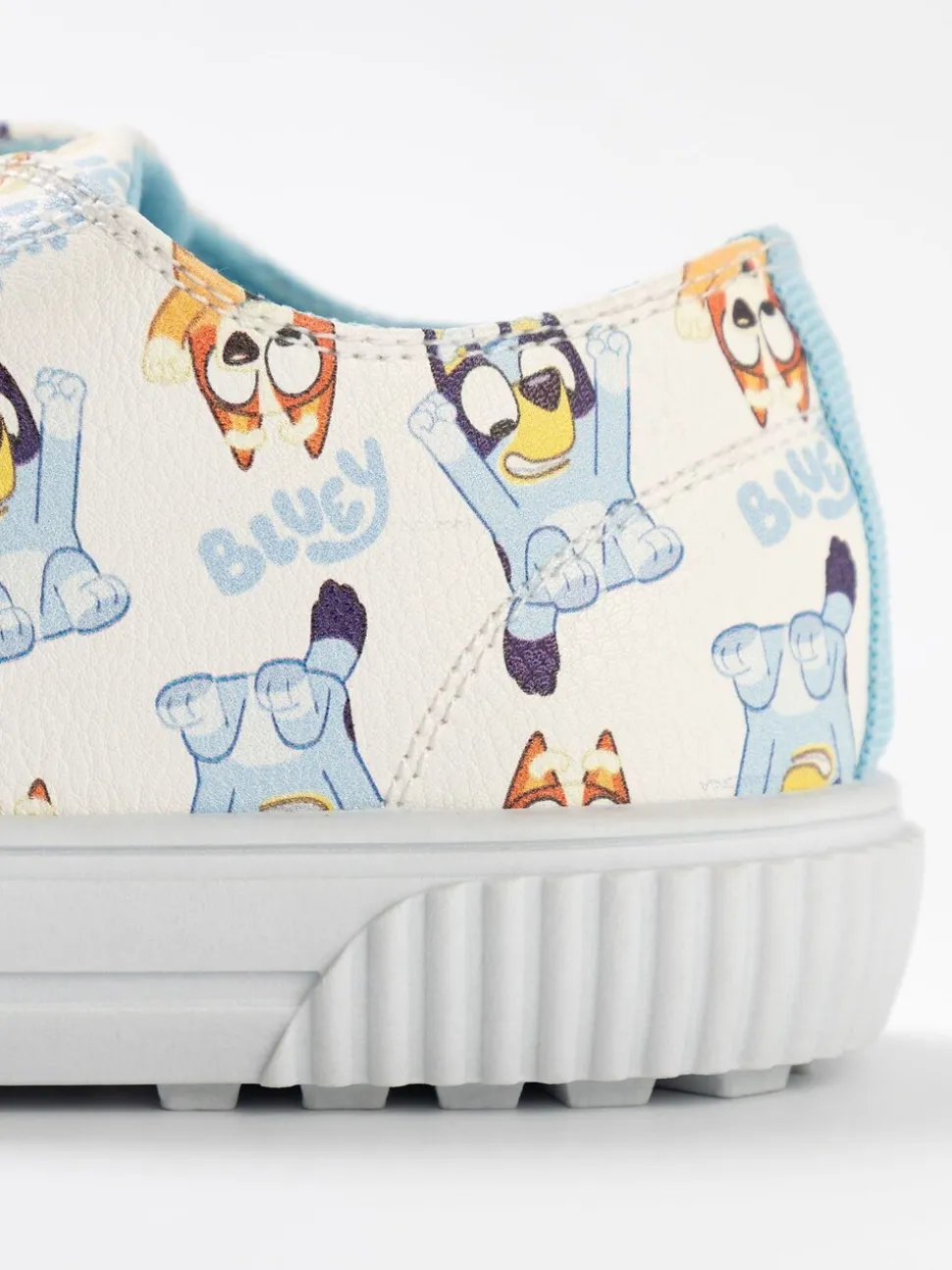 Vanilla Underground White Bluey Kids Velcro Trainers