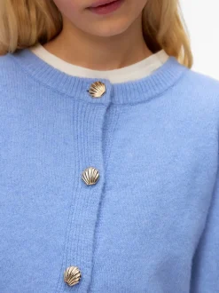 VERO MODA Blue Long Sleeve Button Through Cardigan