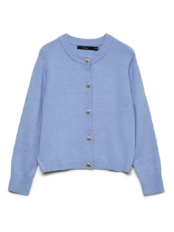 VERO MODA Blue Long Sleeve Button Through Cardigan