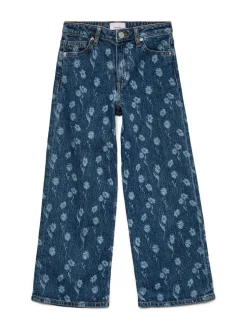 VERO MODA Blue Wide Leg Floral Jeans