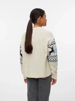 VERO MODA Cream Matching Family Christmas Fairisle Knitted Jumper