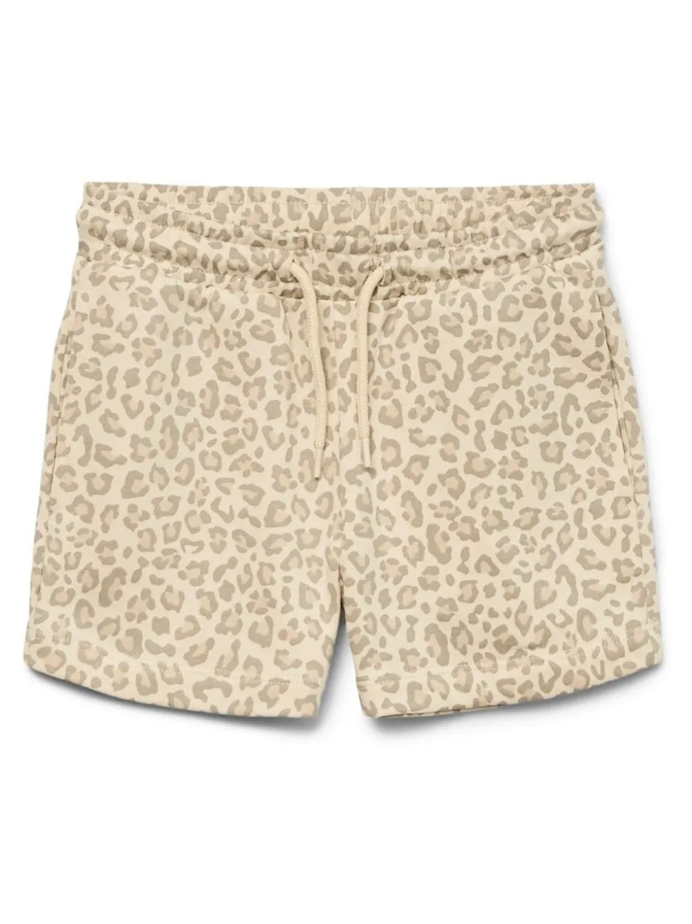 VERO MODA Cream Printed High Waist Jersey Cream Shorts