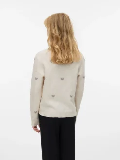 VERO MODA Cream Round Neck Soft Touch Cosy Knitted Jumper